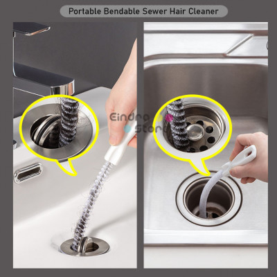 Portable Bendable Sewer Hair Cleaner : 8181